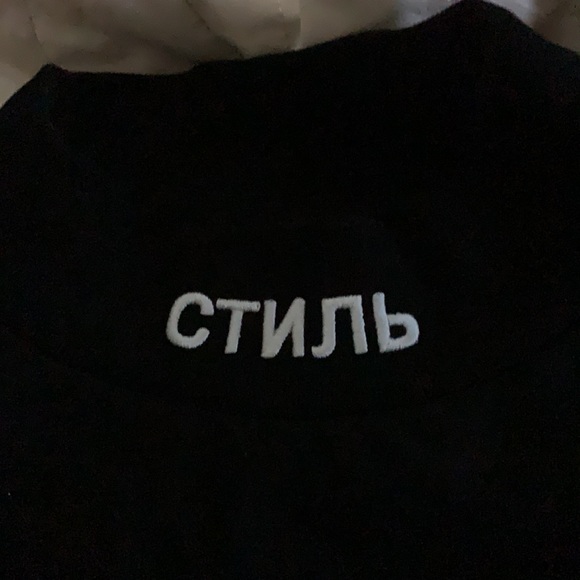 HERON PRESTON Black Logo T-Shirt - Picture 2 of 5